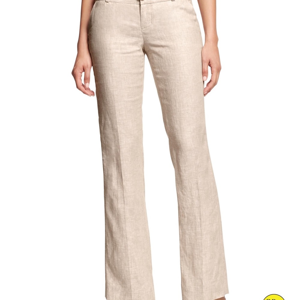 Banana Republic Factory Women's Beige Linen Trousers